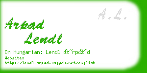 arpad lendl business card